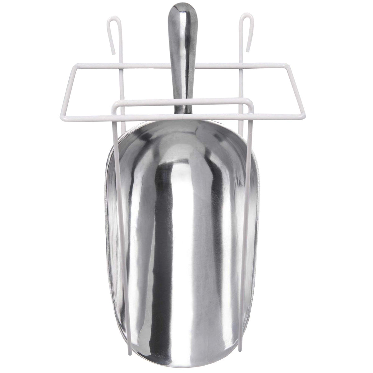 38 oz Aluminum Ice Scoop with Holder