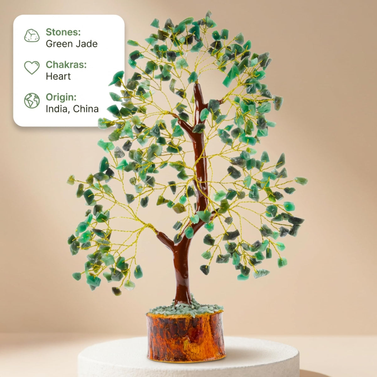 Green Jade Crystal Trees for Home Decor