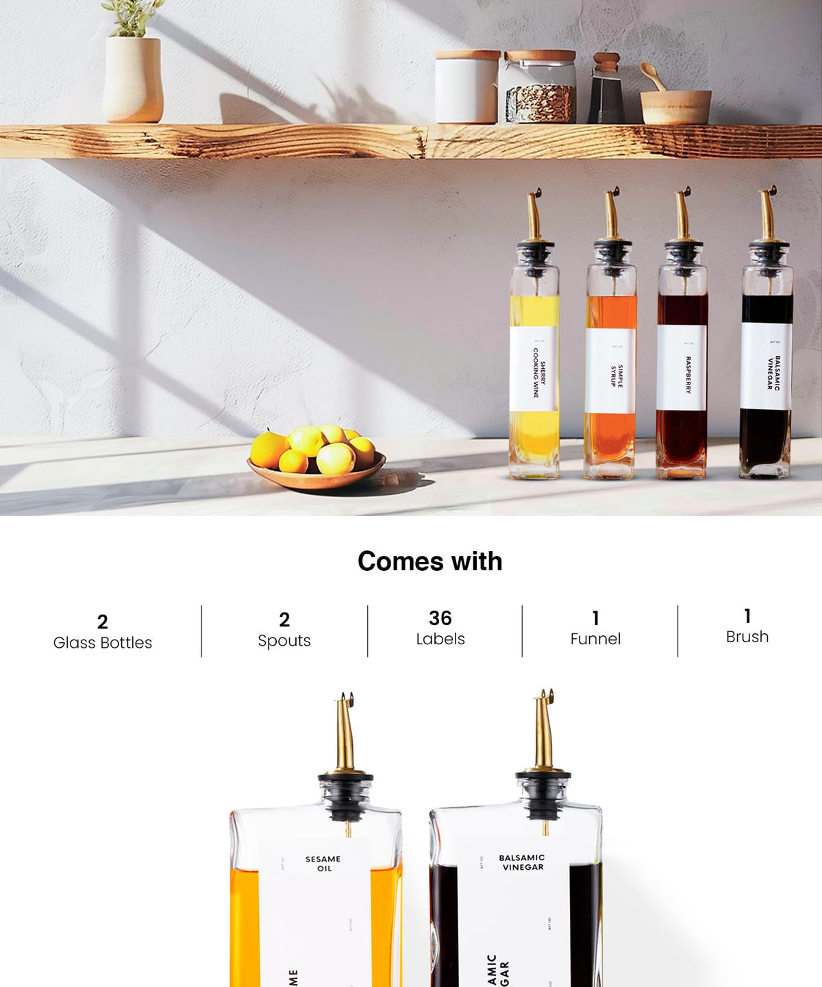 Olive Oil Dispenser for Kitchen (4 Count)