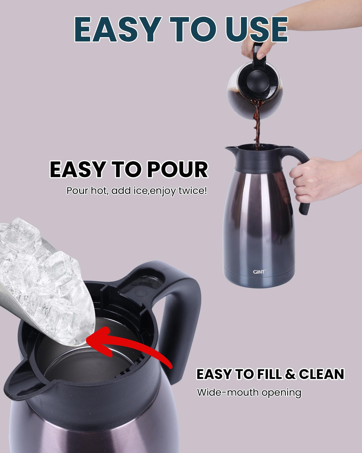 2.2L 74Oz Thermal Coffee Carafe