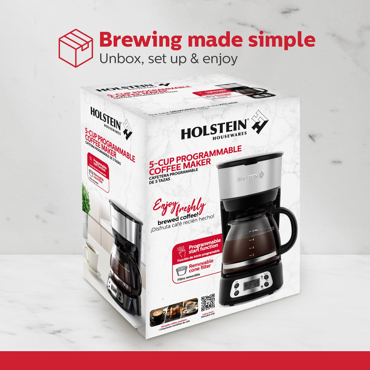5 Cup Programmable Coffee Maker