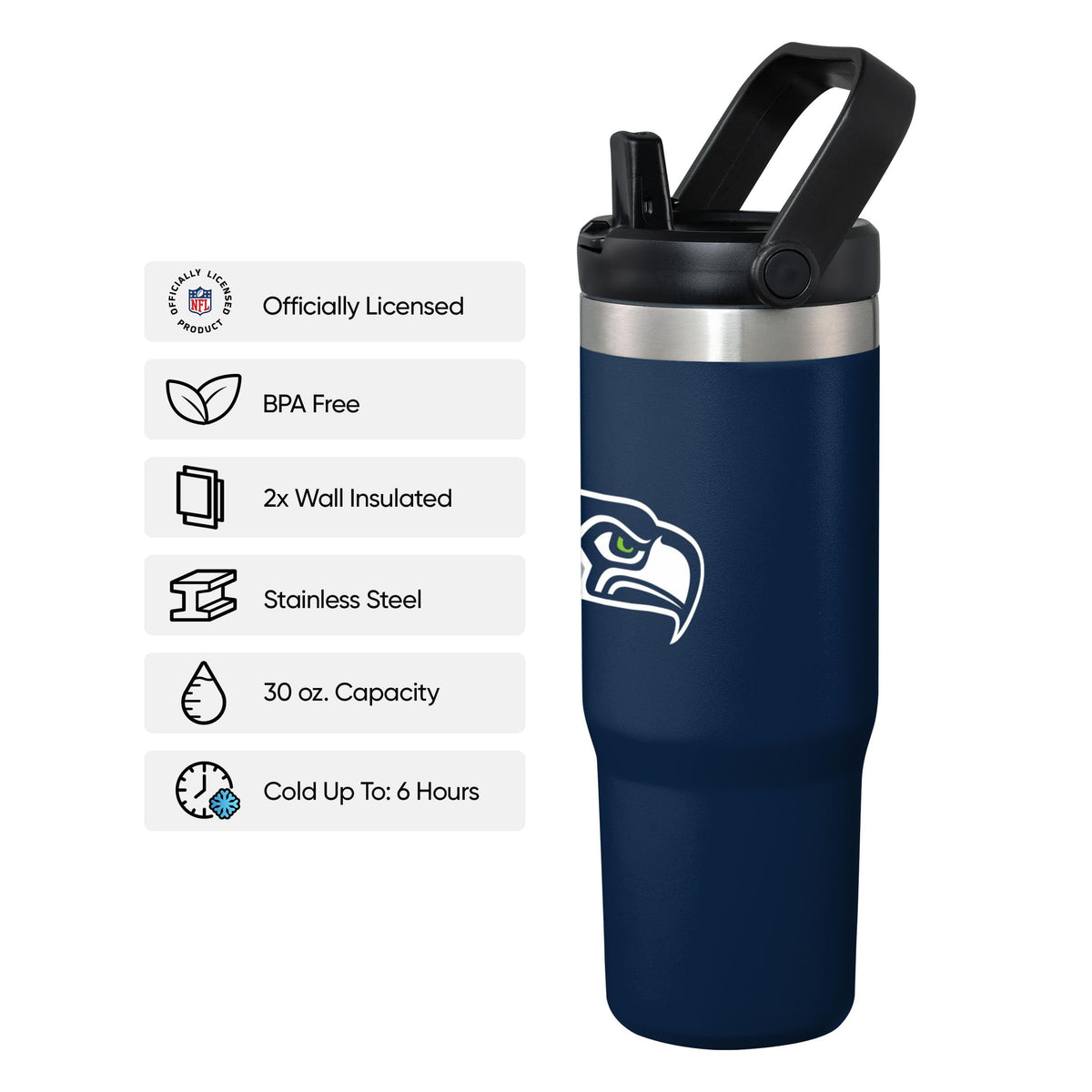 Seattle Seahawks NFL 30 oz Straw Tumbler
