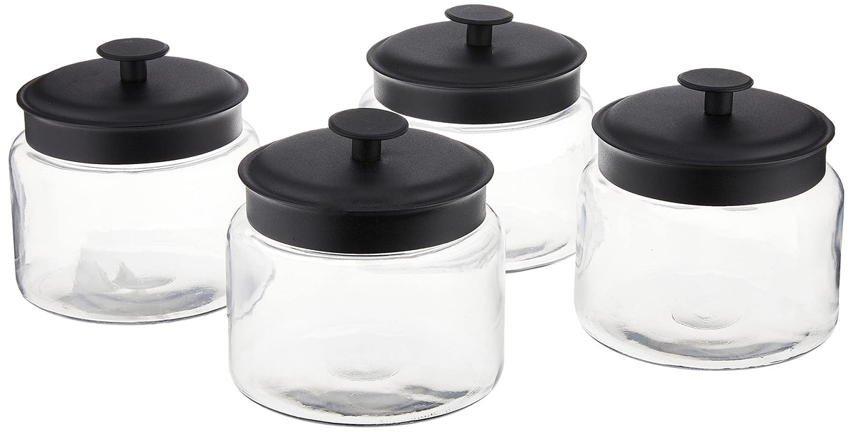 Montana Glass Jars with Fresh Sealed Lids (4 Count)