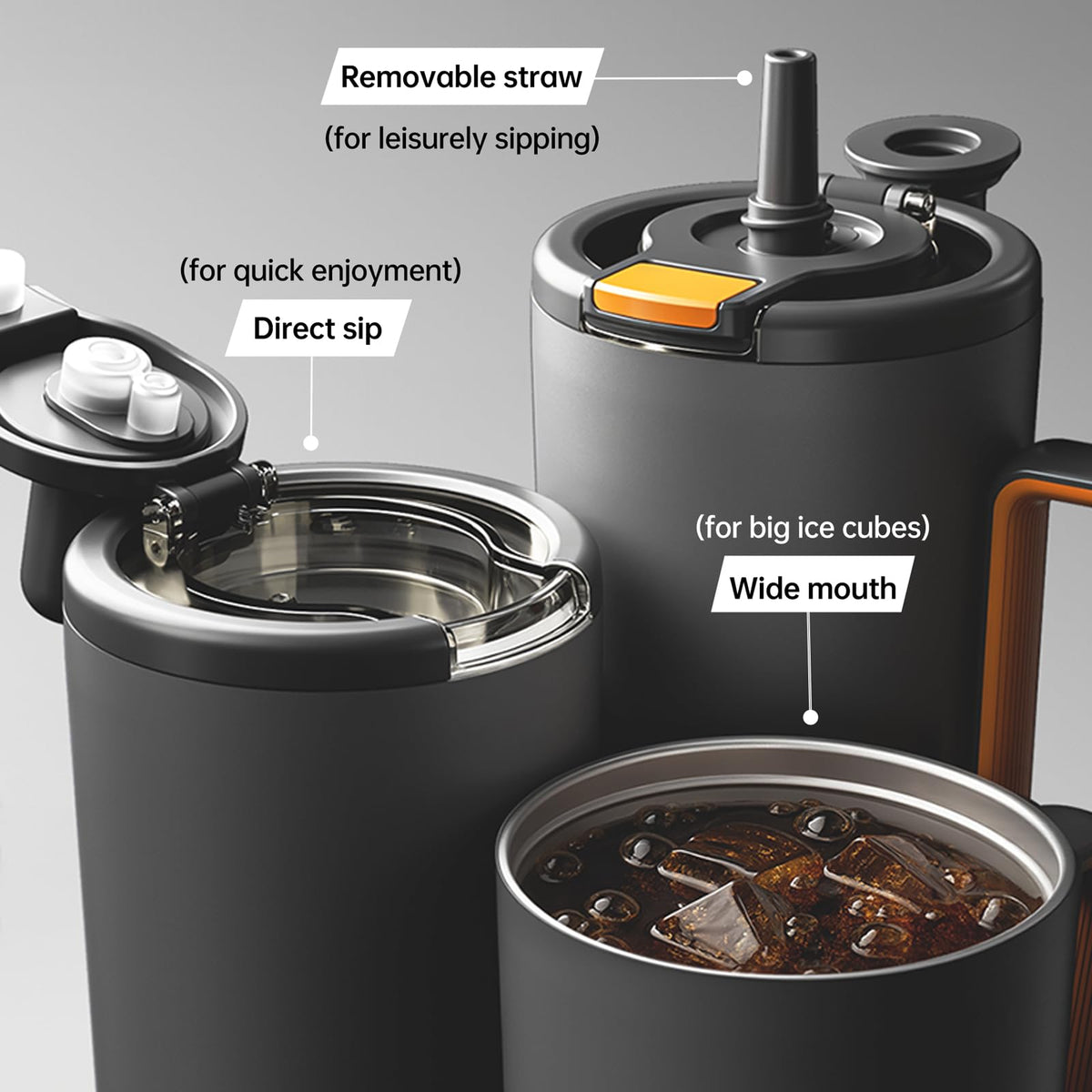 316L Stainless Steel Tumbler with Straw