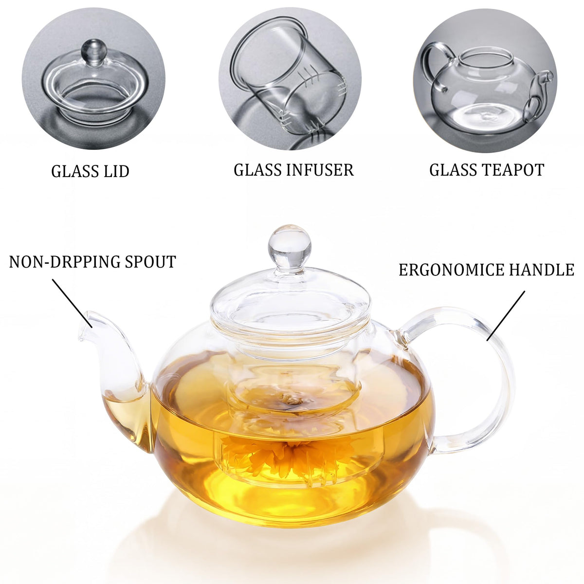 Glass Teapot 600ml
