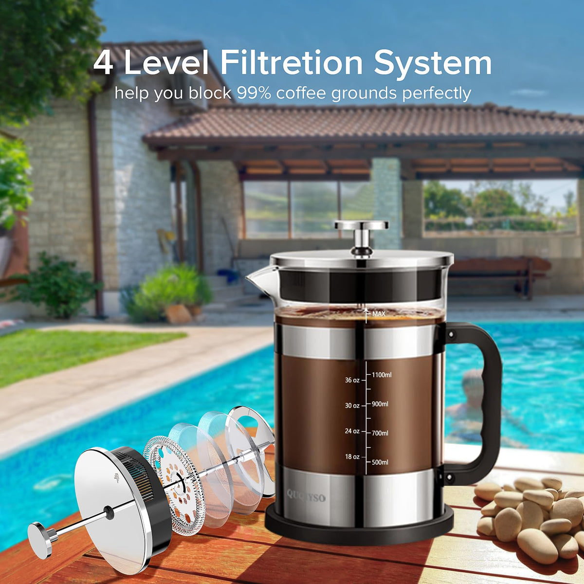 French Press Coffee Maker 51oz