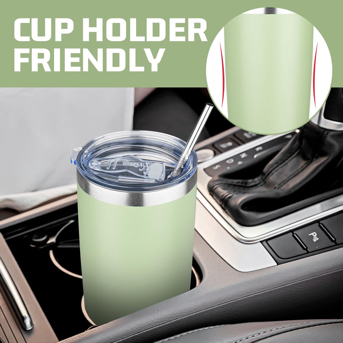 20 oz Tumbler with Lids and Straws (4 Count)