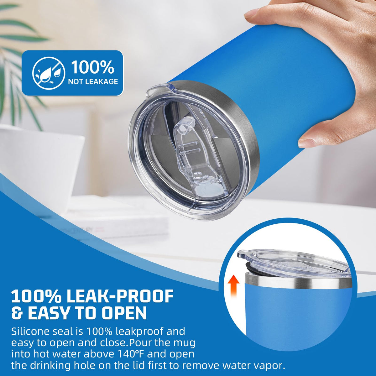 20 oz Tumbler with Lids and Straws (6 Count)