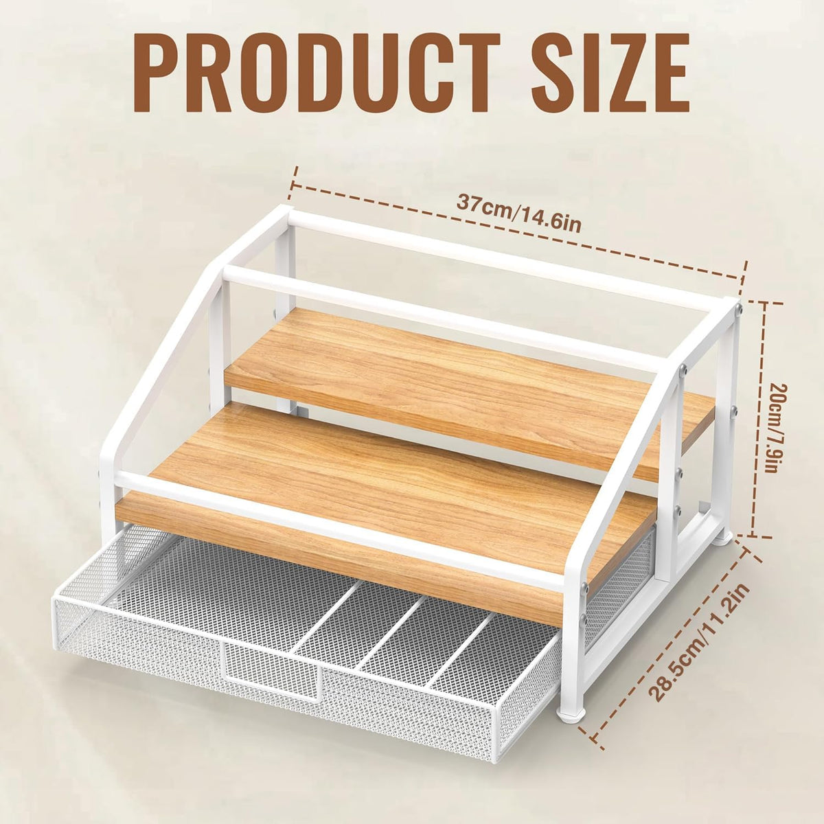 Coffee Syrup Organizer Rack