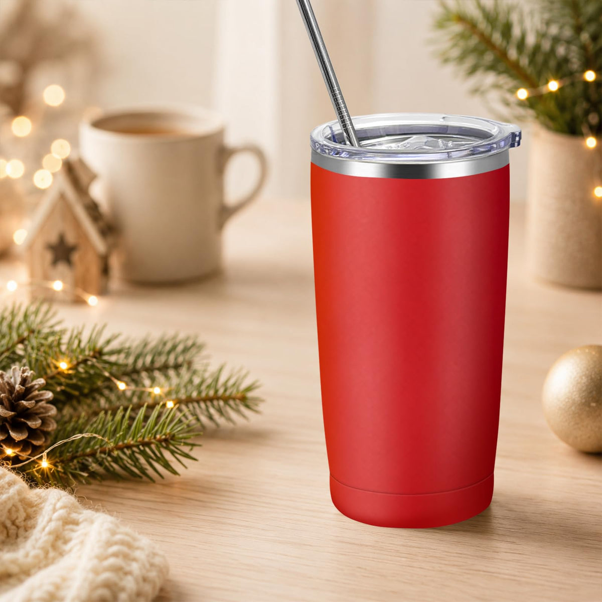 20 Pack Stainless Steel Tumbler Vacuum Insulated Travel Mug Bulk Powder Coated Coffee Mug Gift for Laser Engrave (20 Count)