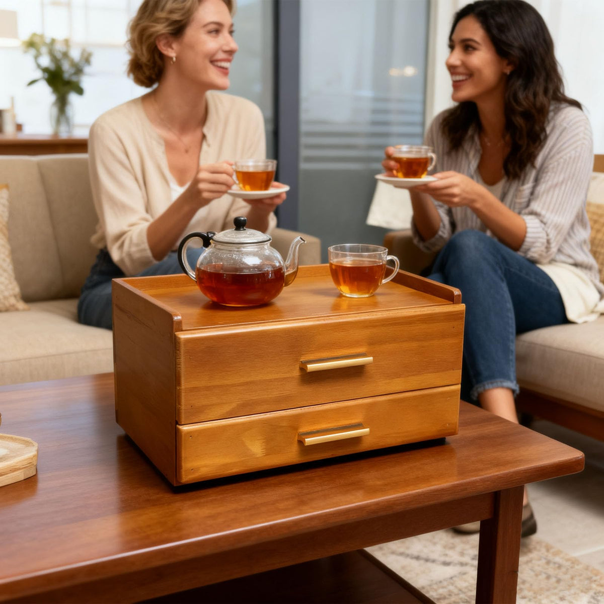 Wooden Tea Bag Organizer