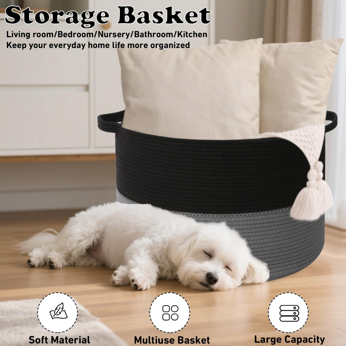 90L Extra Large Blanket Basket