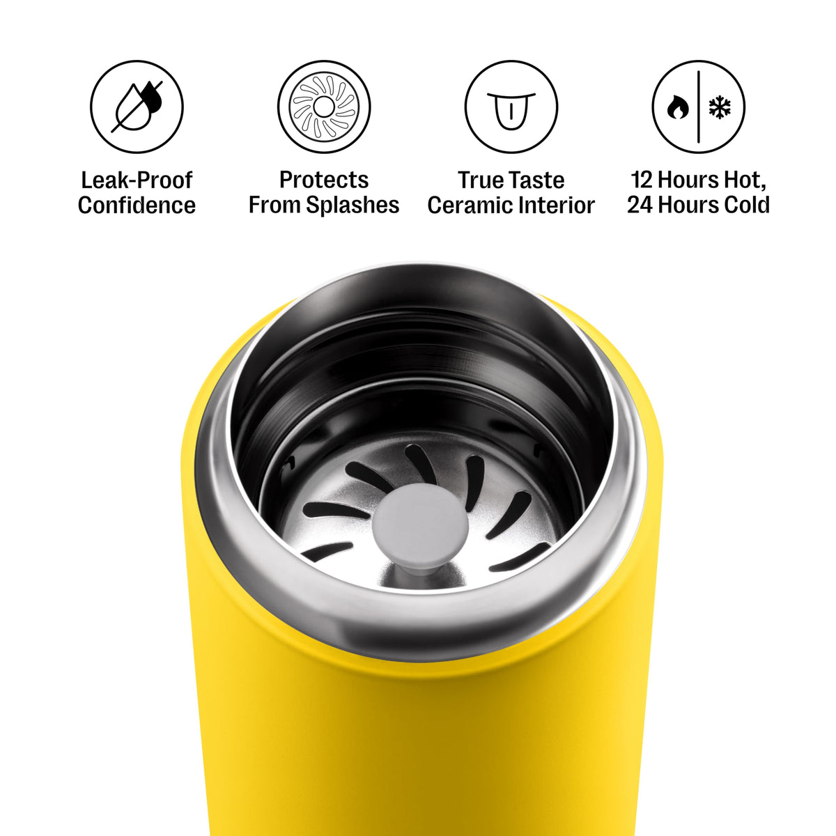 Carter Move Ceramic Lined Travel Coffee Mug 12 oz Stainless Steel