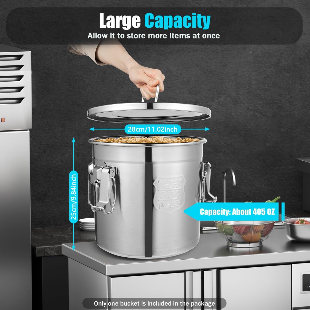 304 Stainless Steel Airtight Canister for Kitchen