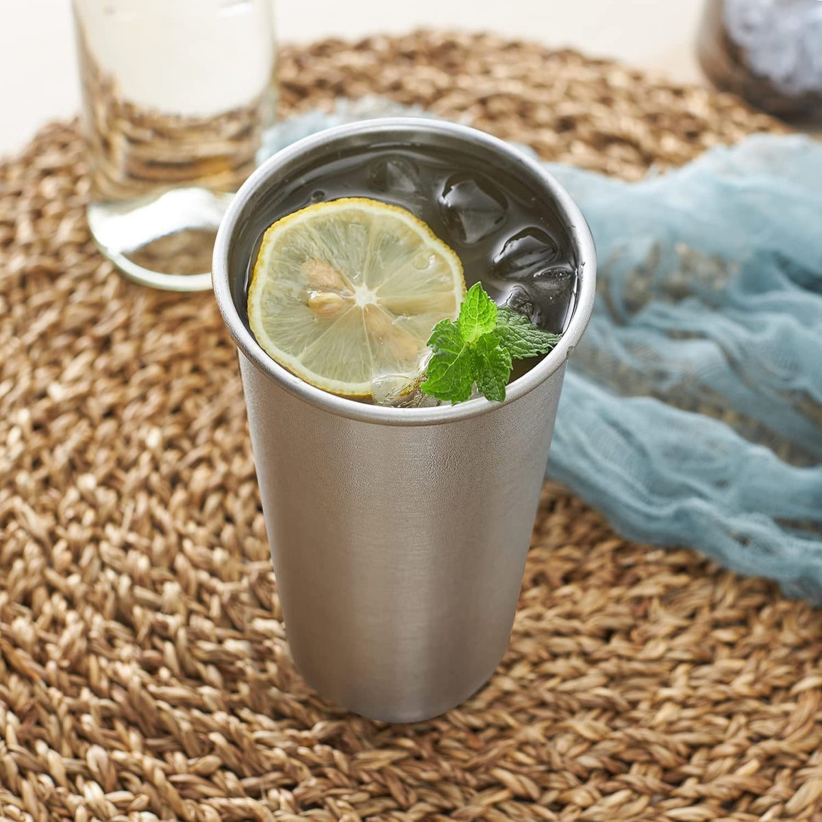 16 Pack 24oz Stainless Steel Pint Cup (16 Count)