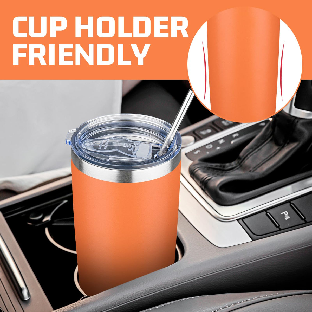 20 oz Tumbler with Lids and Straws (6 Count)