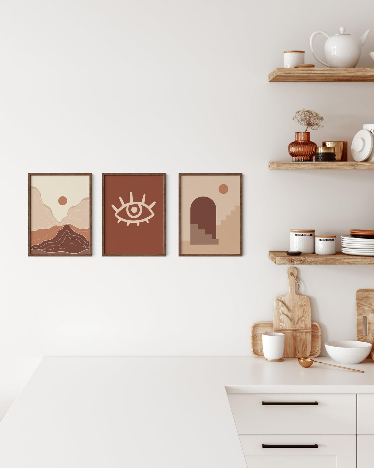 9x12 Walnut Oak Frame Set of 3 (3 Count)
