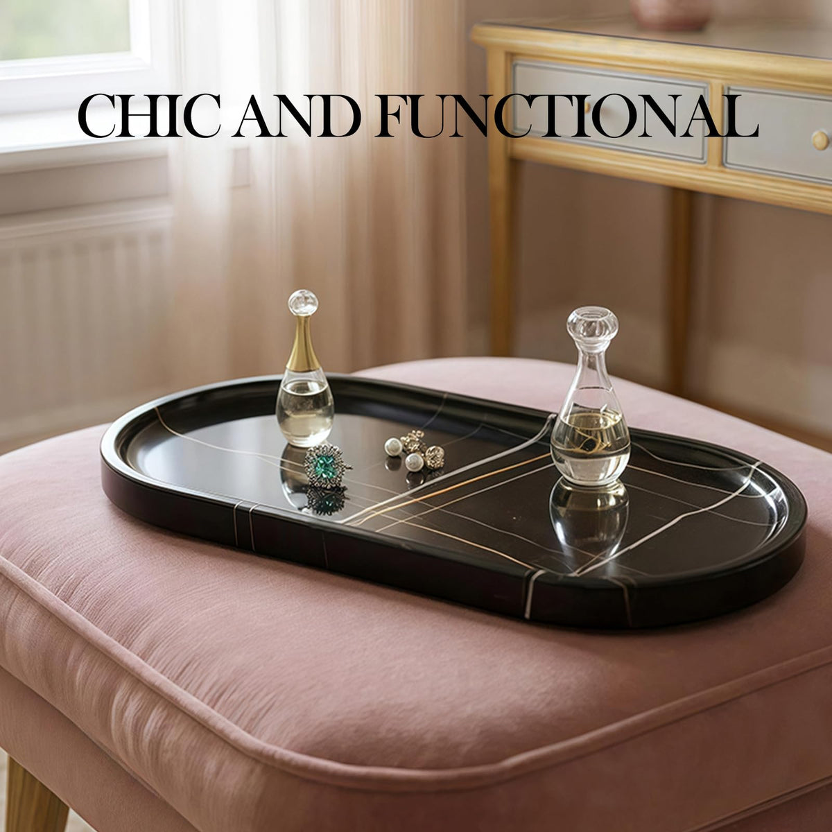 Natural Black Marble Tray