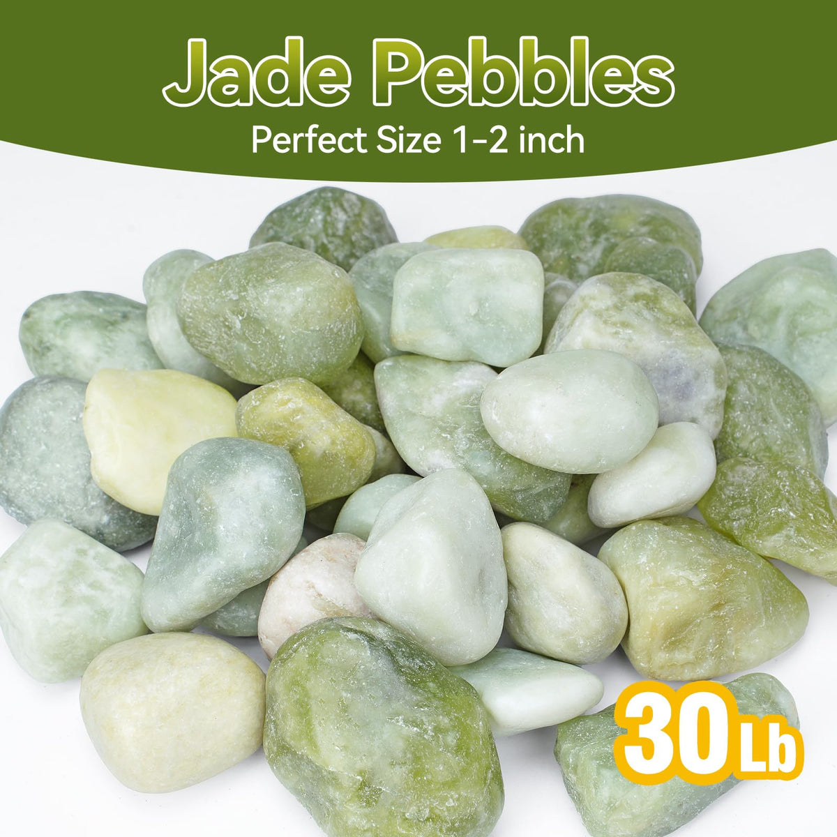 30 lbs Jade Pebbles for Indoor Plants (480 Ounce)