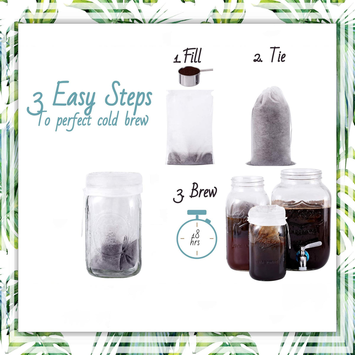 120PCS No Mess Cold Brew Bags (120 Count)