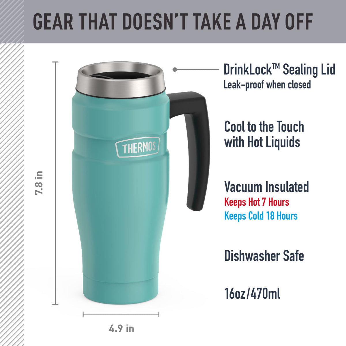 Stainless King Travel Mug with Handle