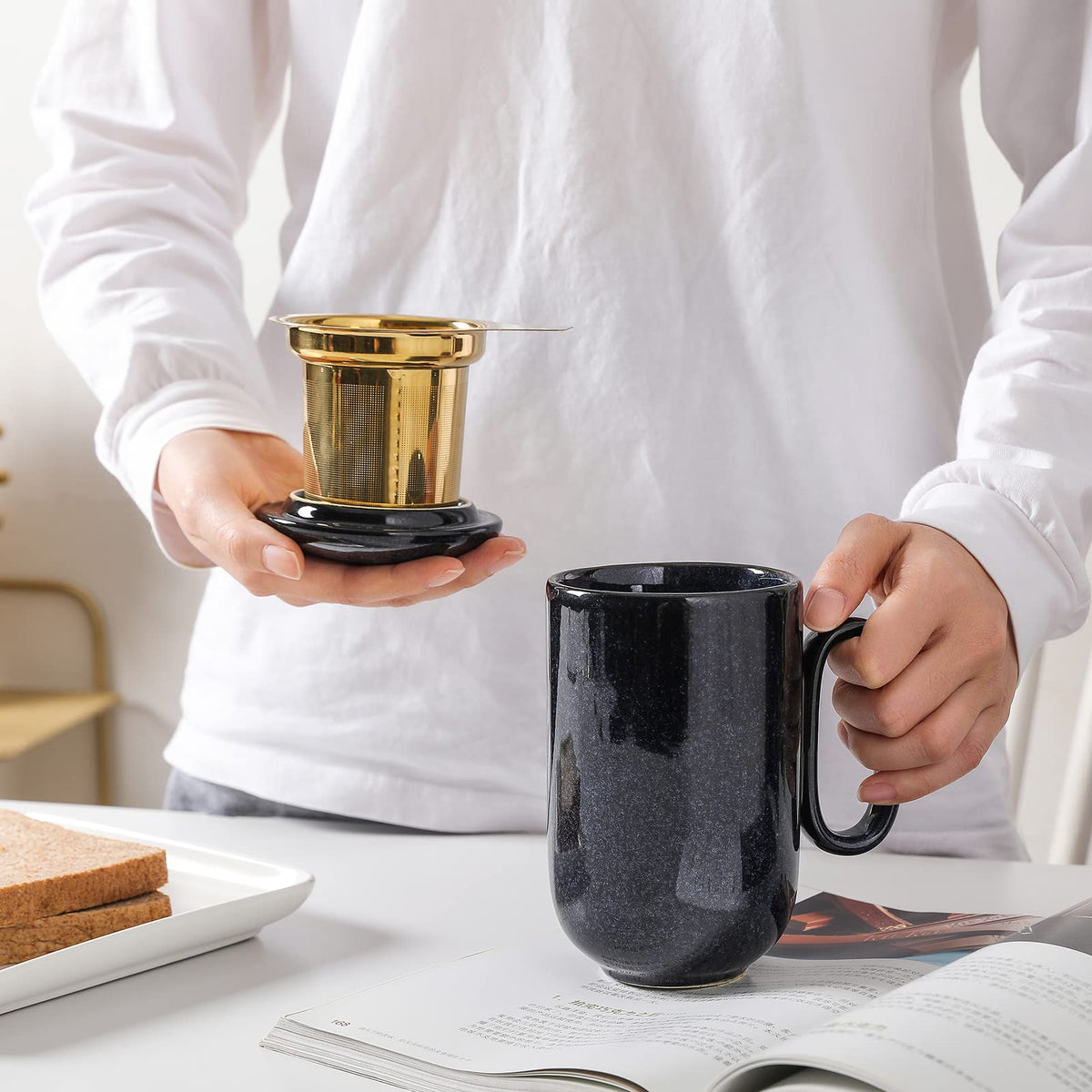 Ceramic Tea Cup Mug Infuser