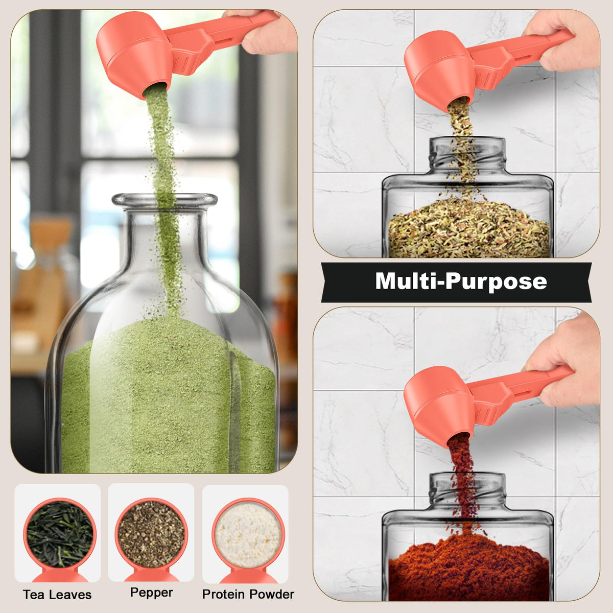 Coffee Scoop & Funnel for Reusable K Cup Refillable Coffee Pods