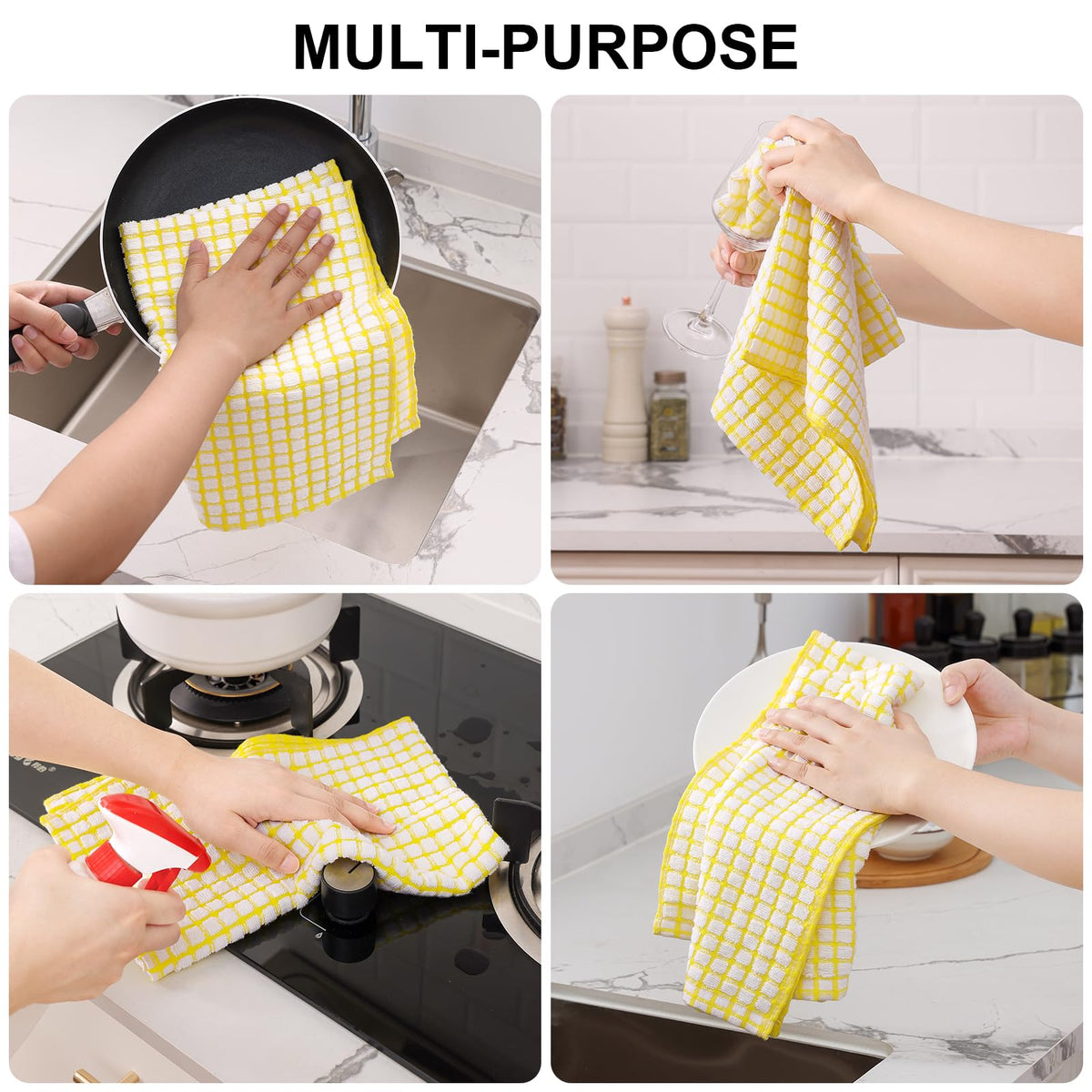 Cotton 8 Pack Terry Kitchen Towels (8 Count)