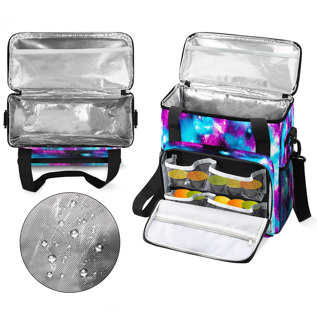 Funny Galaxy Coffee Maker Carring Bag Glitter Space Travel Storage Tote Bag Compatible with Keurig K