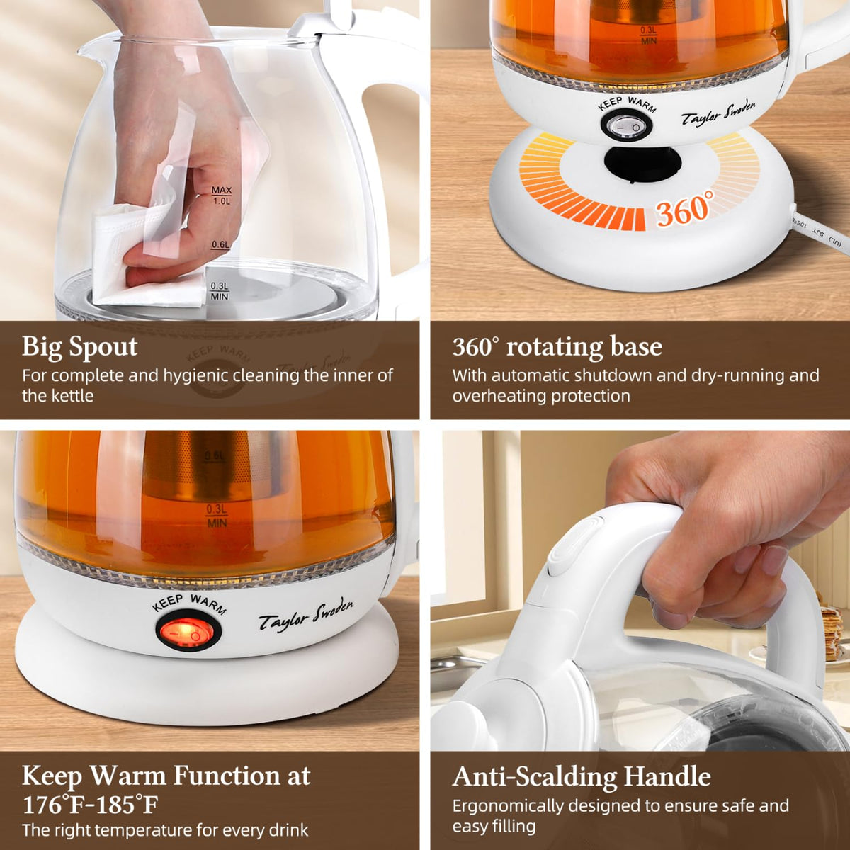 Electric Kettle With Tea Infuser