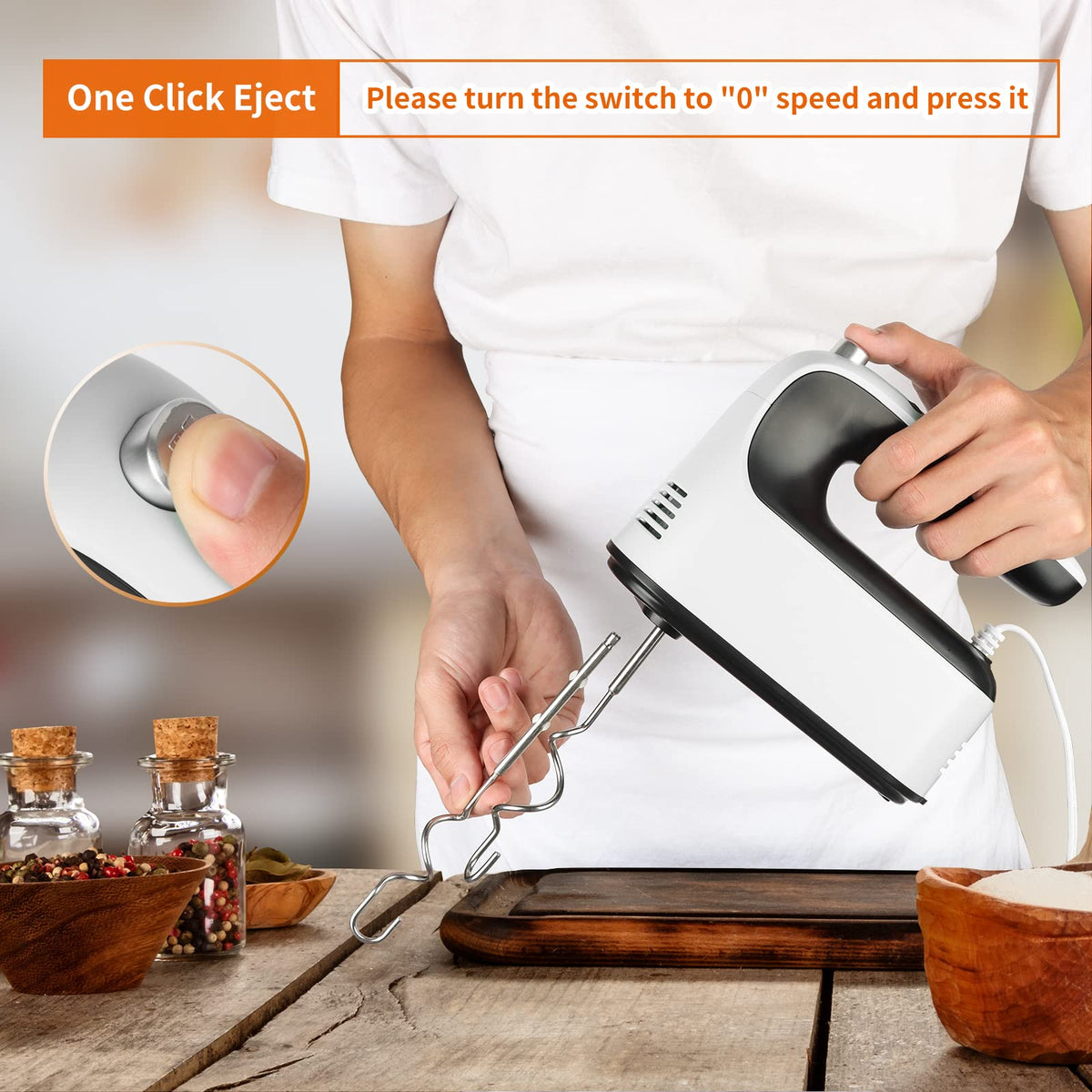 9 Speed Digital Hand Mixer Electric