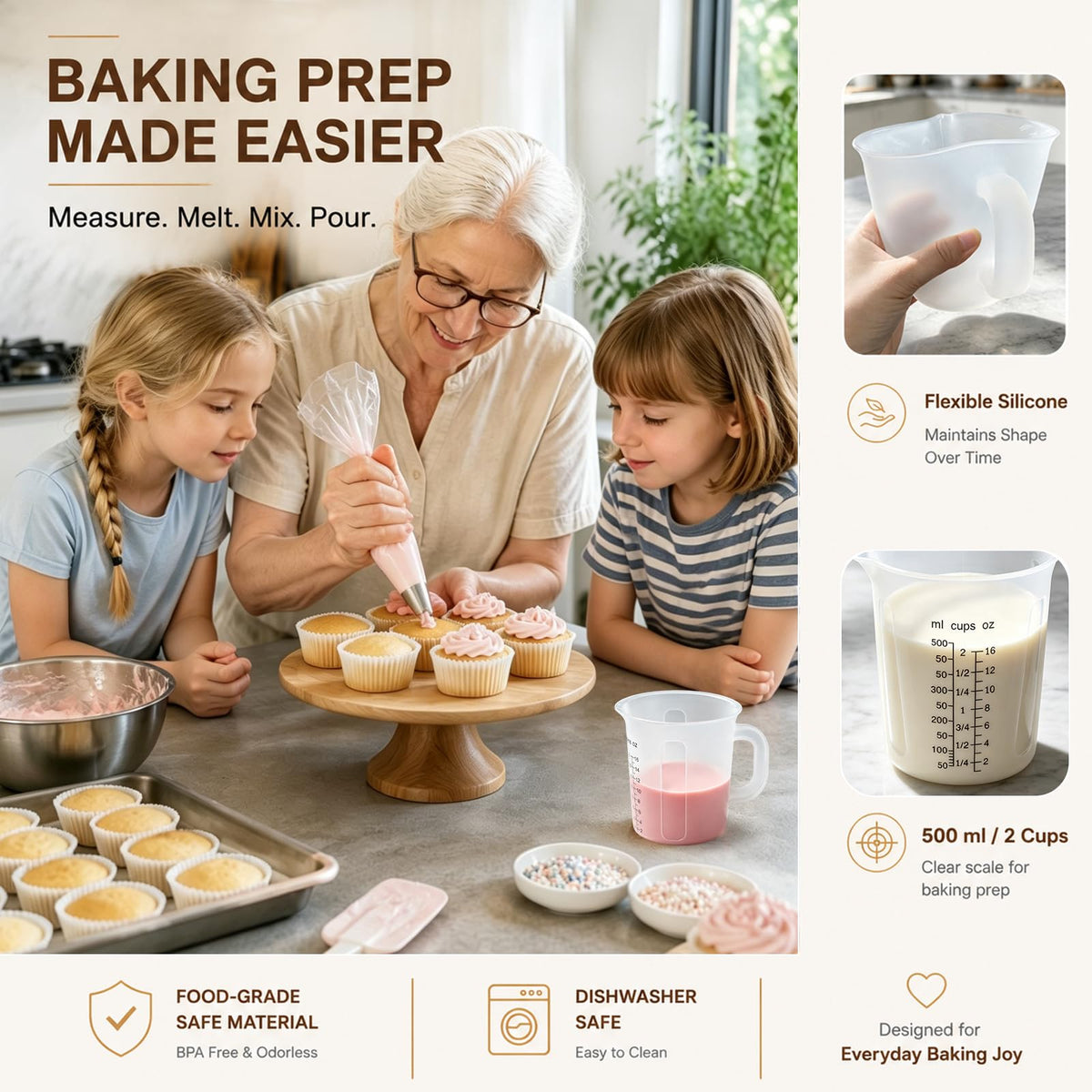 2 Cup Measuring Cups with Spout