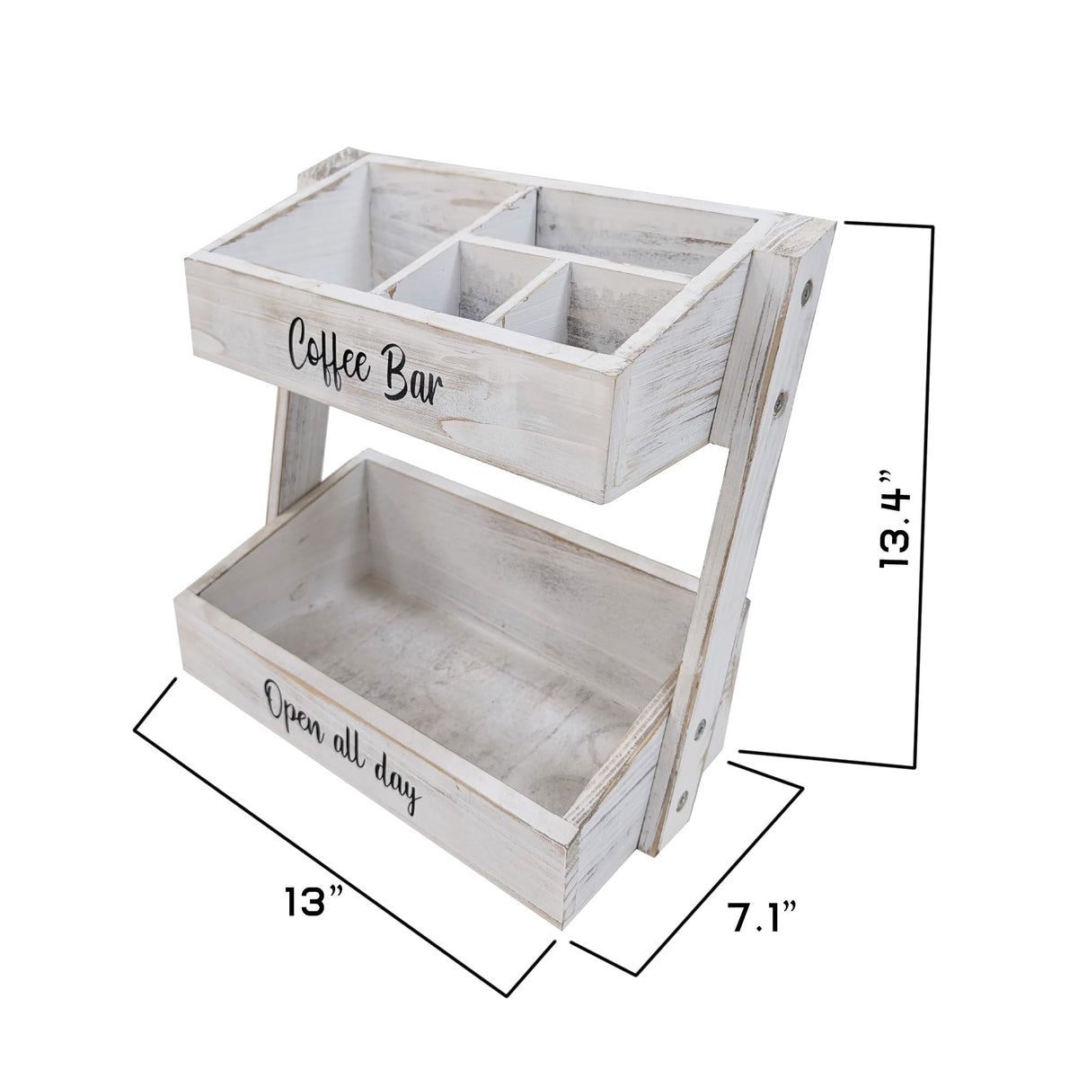 White Coffee Bar Accessories Organizer and Storage