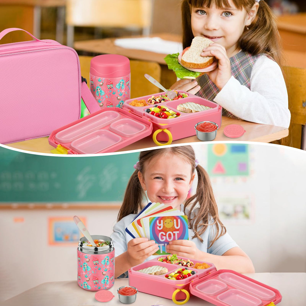 Bento Lunch Box for Kids with 12oz Soup Thermo Leak