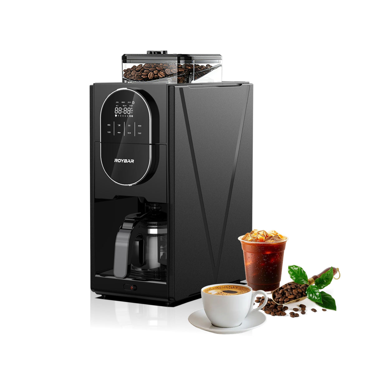 Coffee Maker with Grinder & Brew