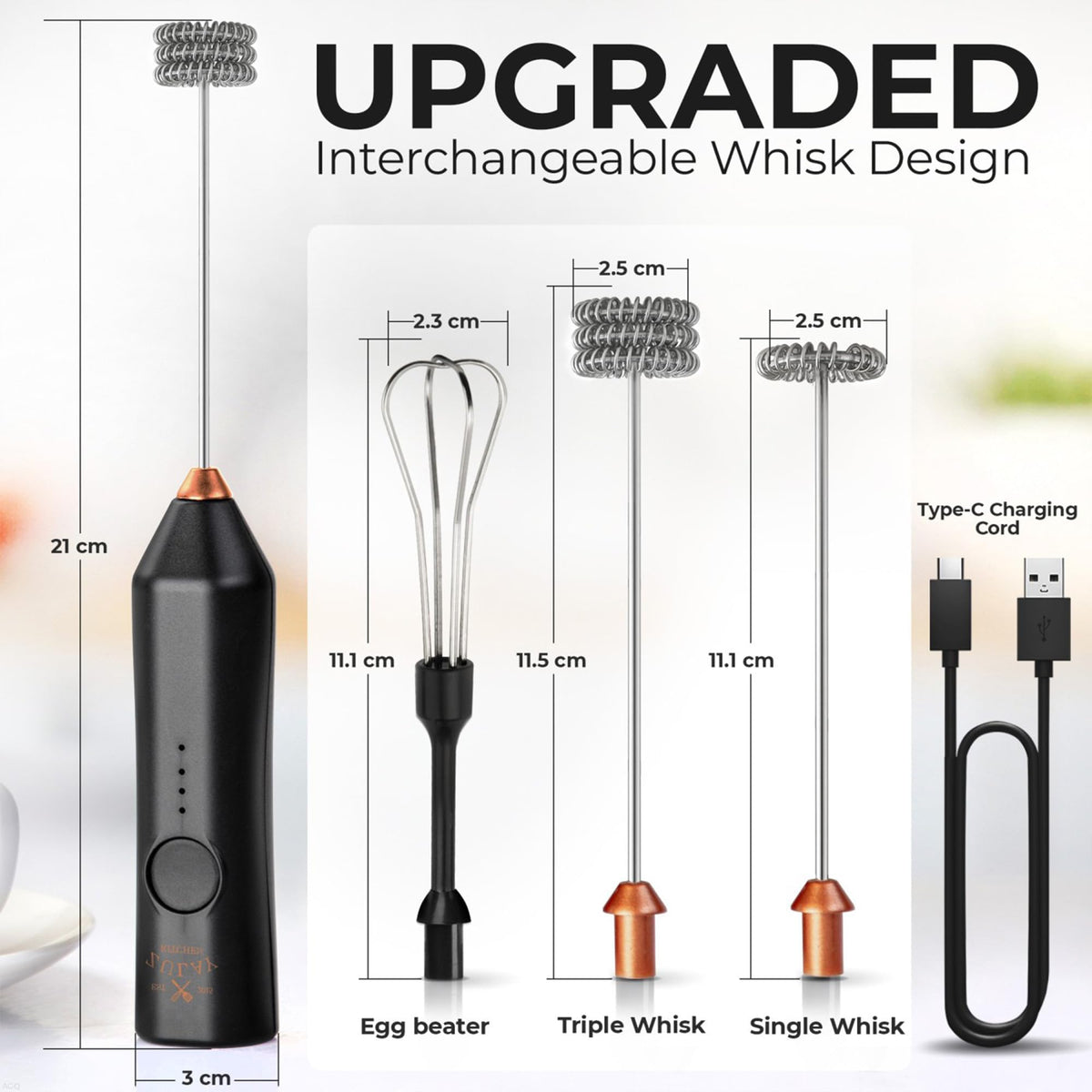Rechargeable Milk Frother Handheld