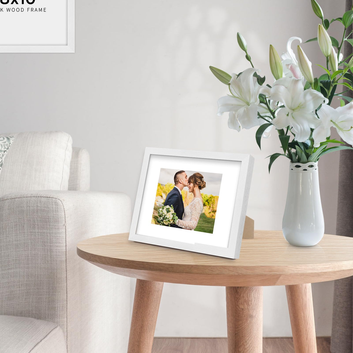 4x6 Solid Oak Wood Picture Frames (3 Count)
