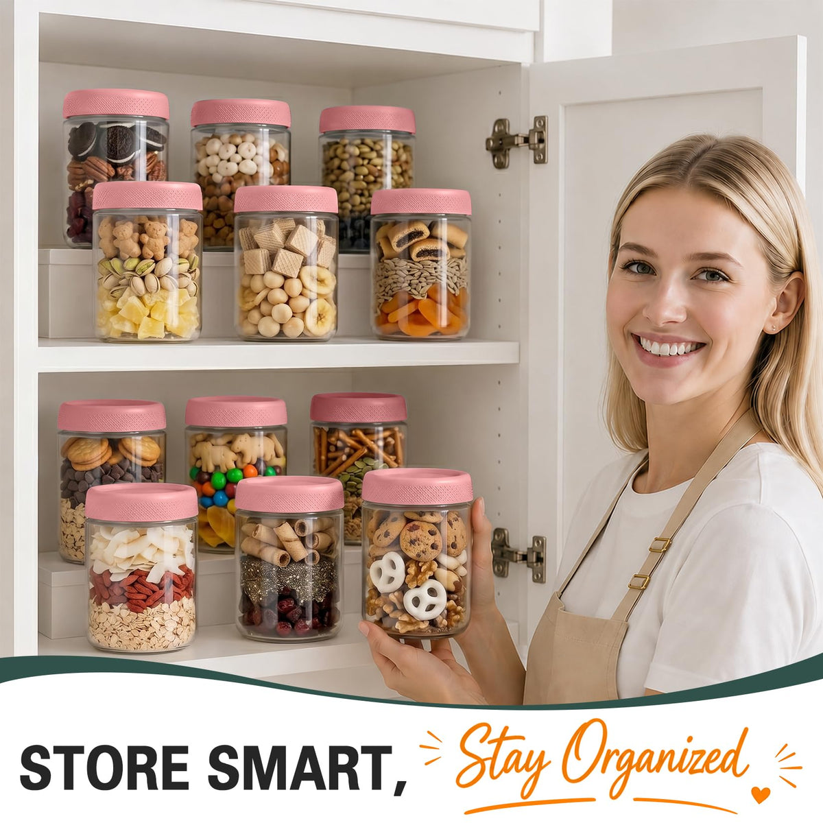 16 oz Overnight Oats Containers with Lids (6 Count)