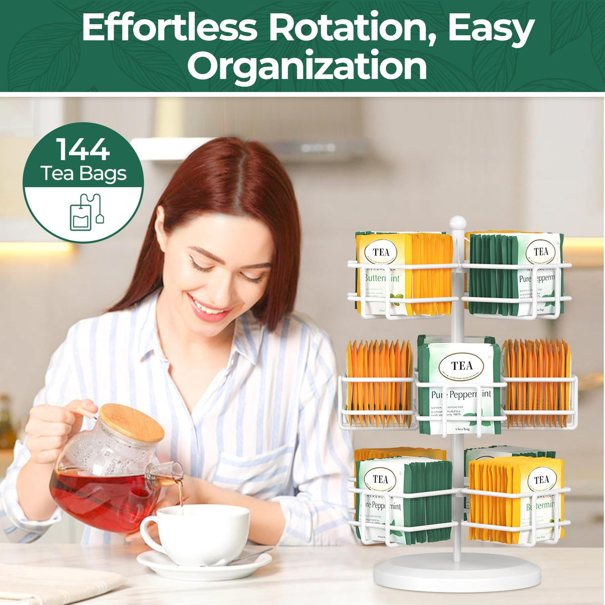 Tea Bag Holder Organizer for Counter