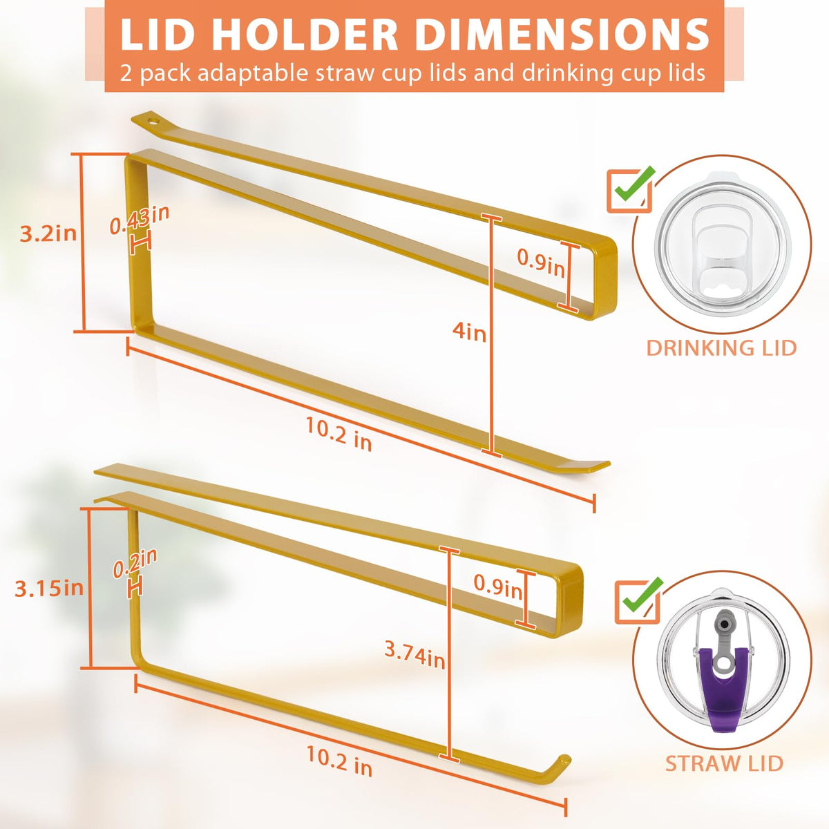 2 Pack Tumbler Lid Organizer (2 Count)