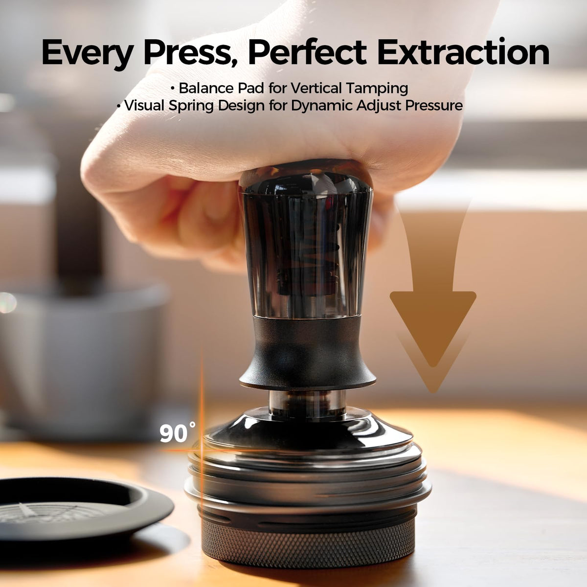58.35mm Semi Transparent Espresso Coffee Tamper