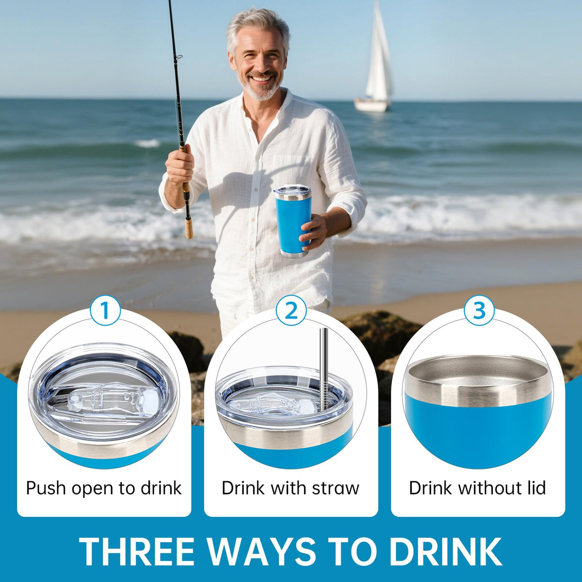 32 Pack 20oz Stainless Steel Insulated Bulk Tumblers with Lid&Straw (32 Count)