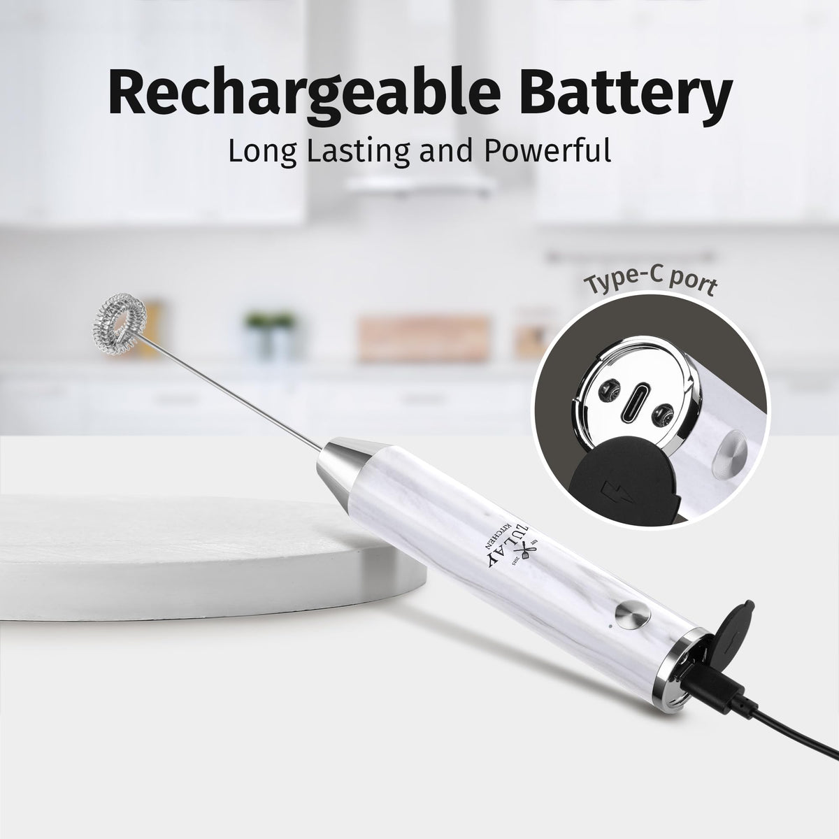 Rechargeable Milk Frother Handheld