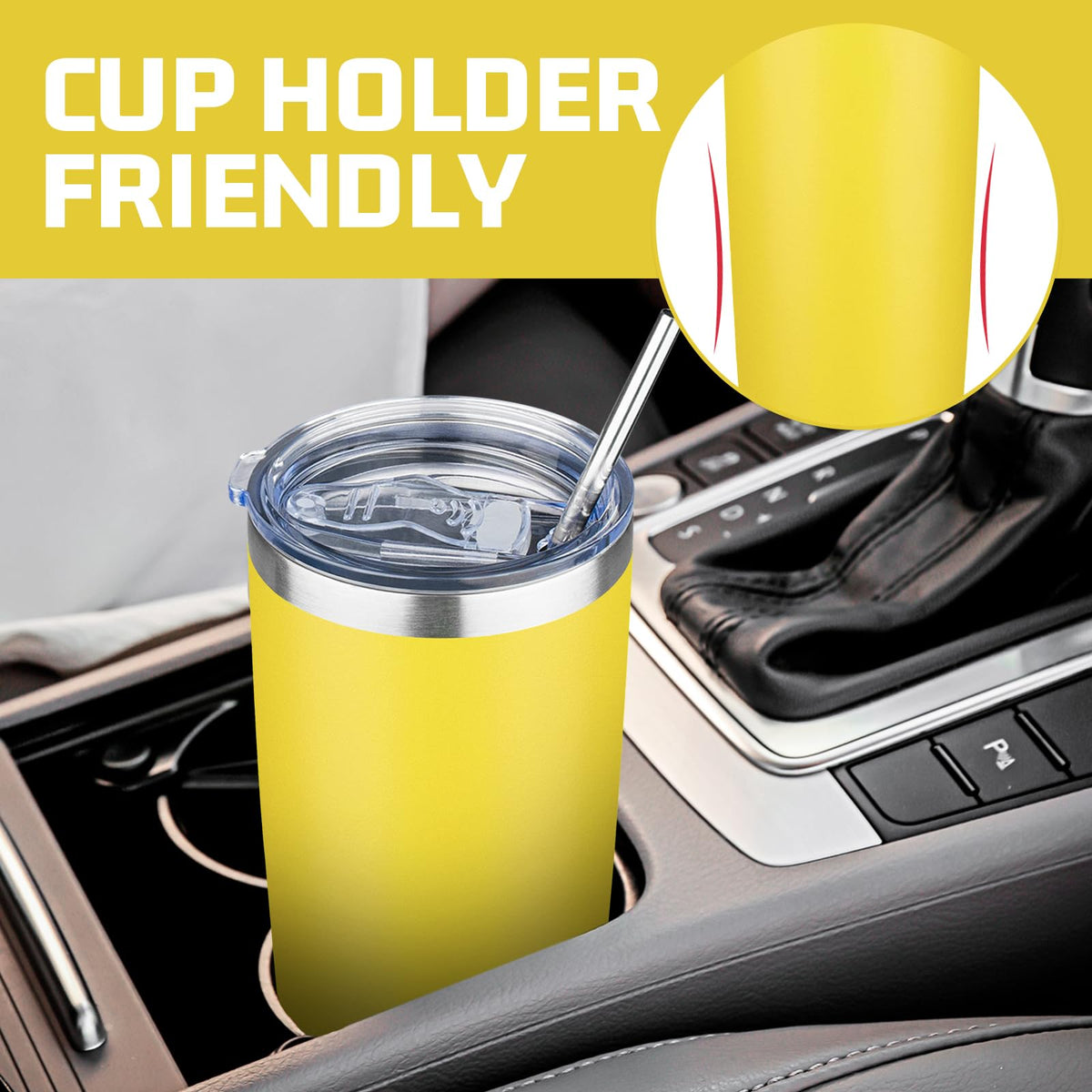 20 oz Tumbler with Lids and Straws (4 Count)
