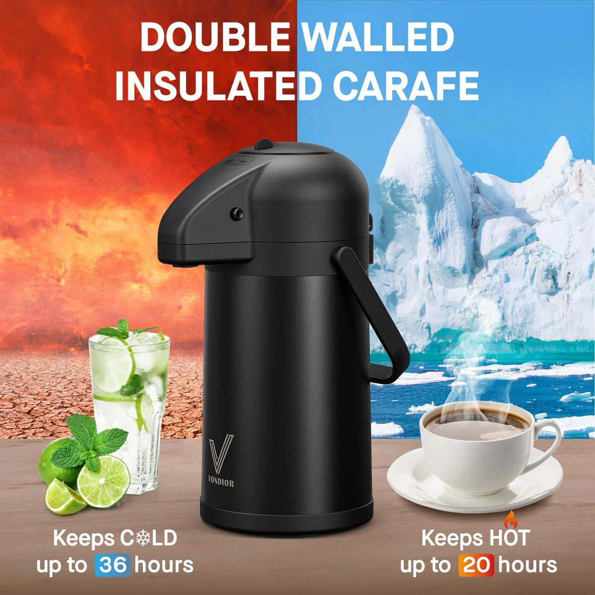 Airpot Coffee Carafe for Keeping Hot