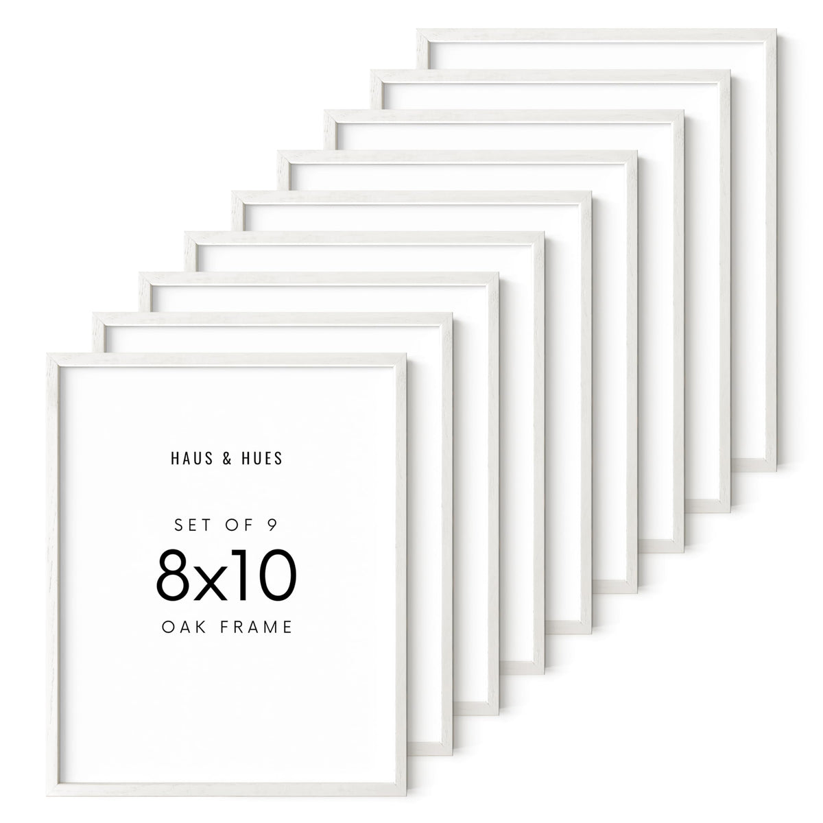 White Oak Wood 8x10 Picture Frames (9 Count)