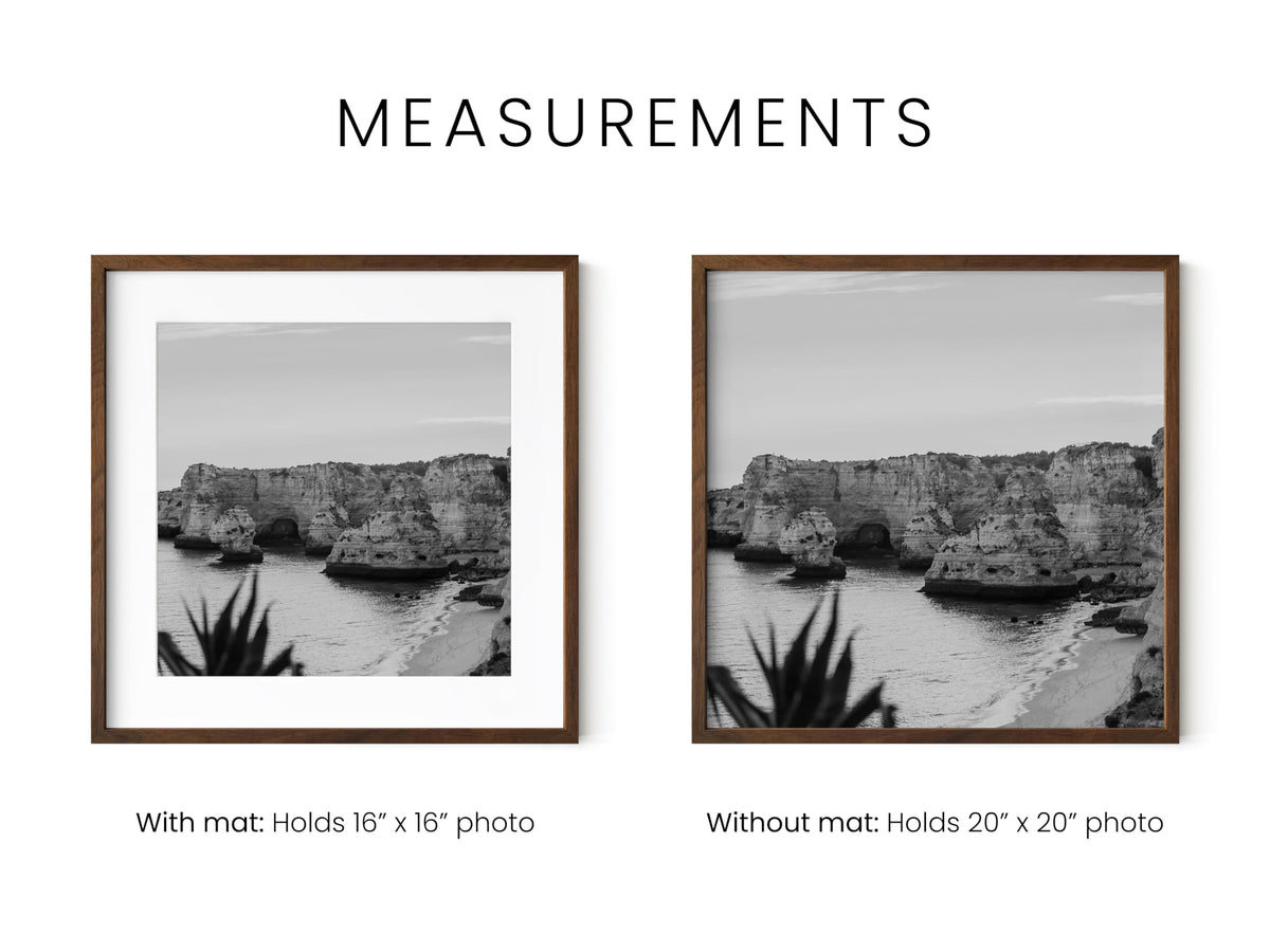 Walnut Oak Wood 20x20 Picture Frames (9 Count)