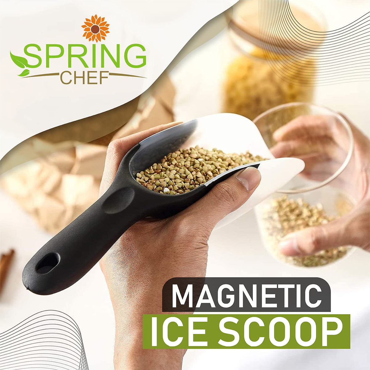 Magnetic Ice Scoop for Freezer