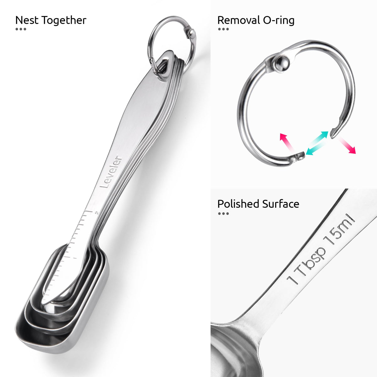 Narrow Square Measuring Spoons