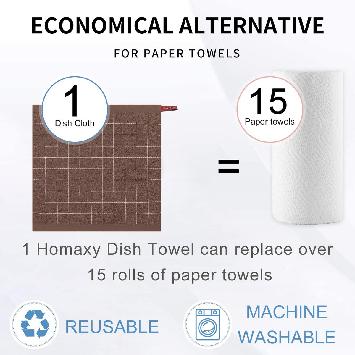 100% Cotton Terry Kitchen Towels (6 Count)